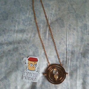 Harry Potter Time-Turner Necklace & Coffee sticker